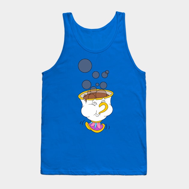 Chip blowing bubbles Tank Top by Megan Olivia